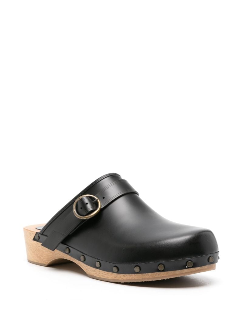 Black Thalie Leather Clogs