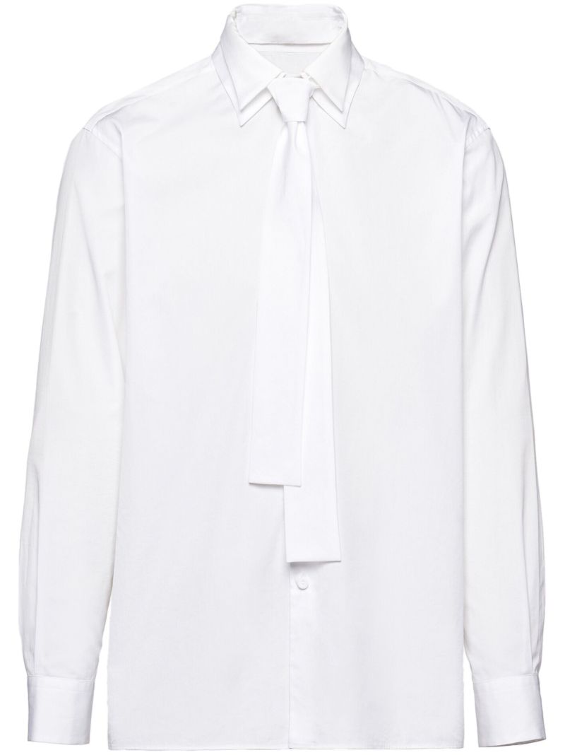 White Tie Cotton Shirt