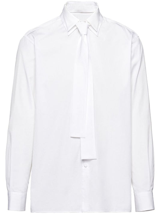 White Tie Cotton Shirt