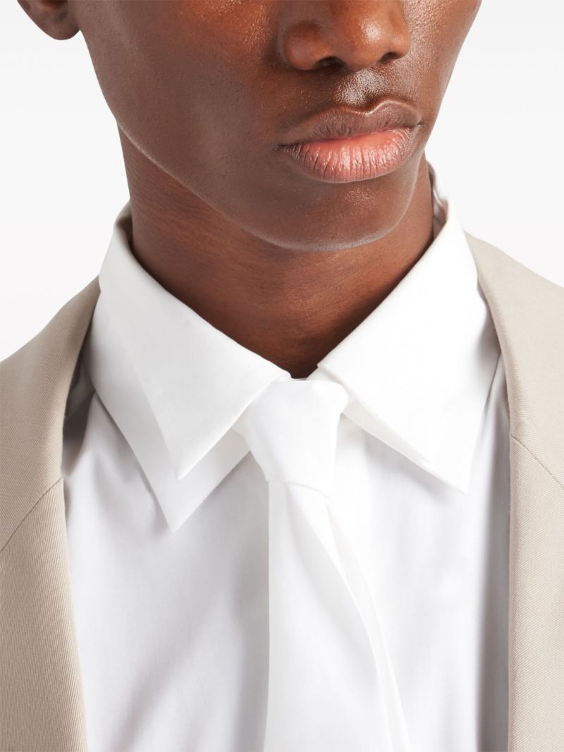 White Tie Cotton Shirt