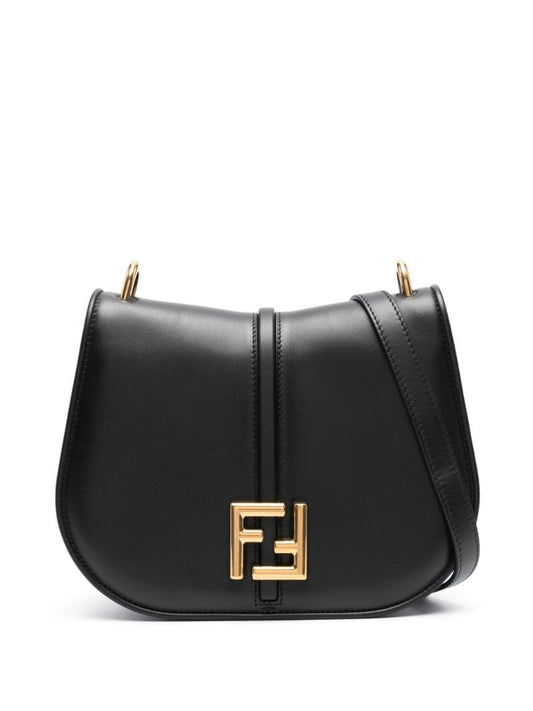 Black C'mon Medium Leather Satchel