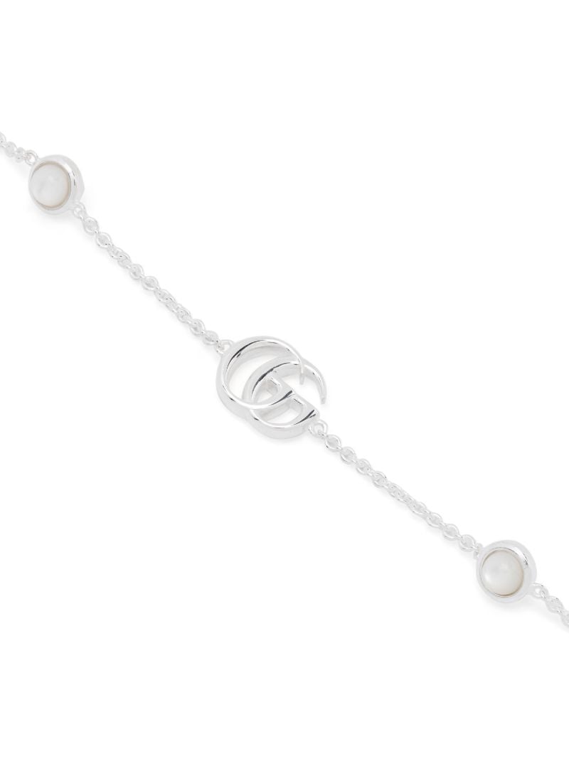 Sterling Silver Gg Marmont Flower Bracelet
