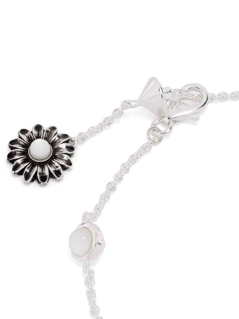 Sterling Silver Gg Marmont Flower Bracelet