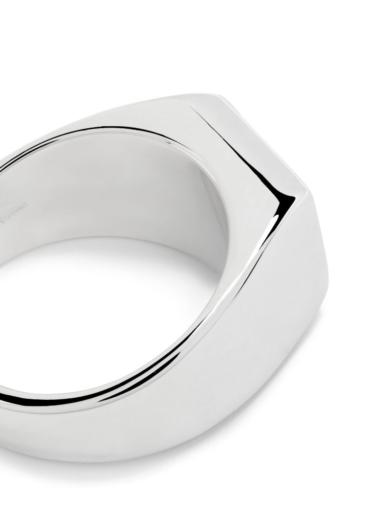 Sterling Silver Diagonal Interlocking G Ring