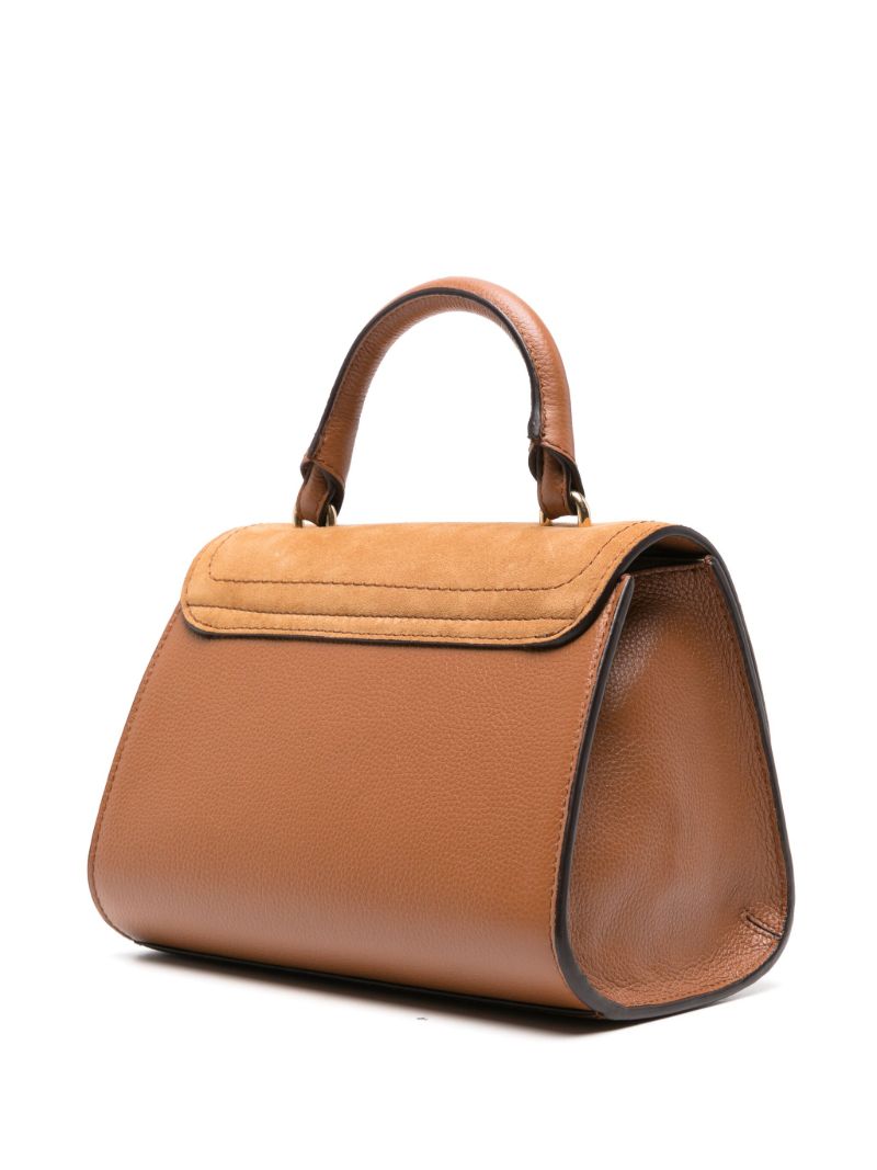 Brown Joan Ladylike Suede Tote Bag