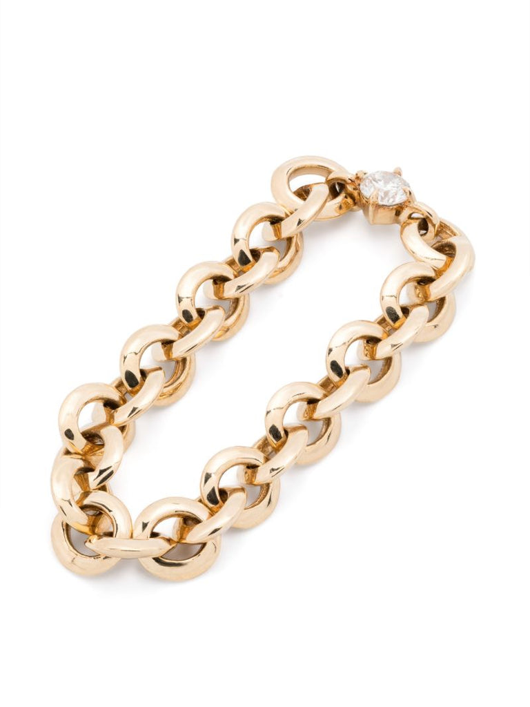 18k Yellow Gold Micro Chain Diamond Ring