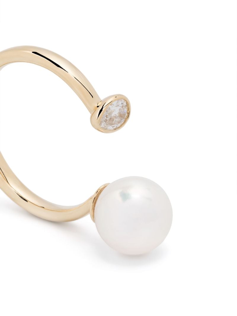14k Yellow Gold Sea of Beauty Pearl and Diamond Ring