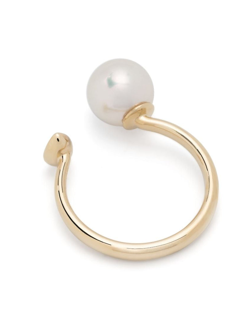 14k Yellow Gold Sea of Beauty Pearl and Diamond Ring