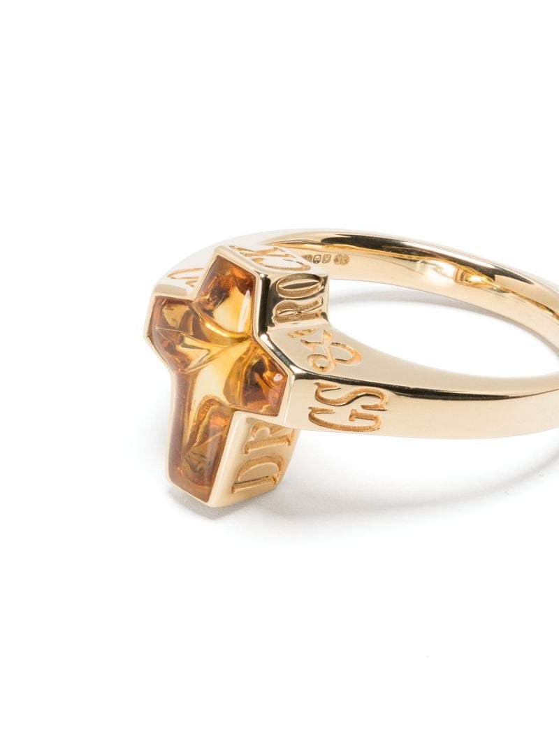 18k Yellow Gold Sex & Drugs & Rock & Roll Citrine Ring