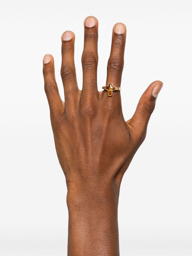 18k Yellow Gold Sex & Drugs & Rock & Roll Citrine Ring