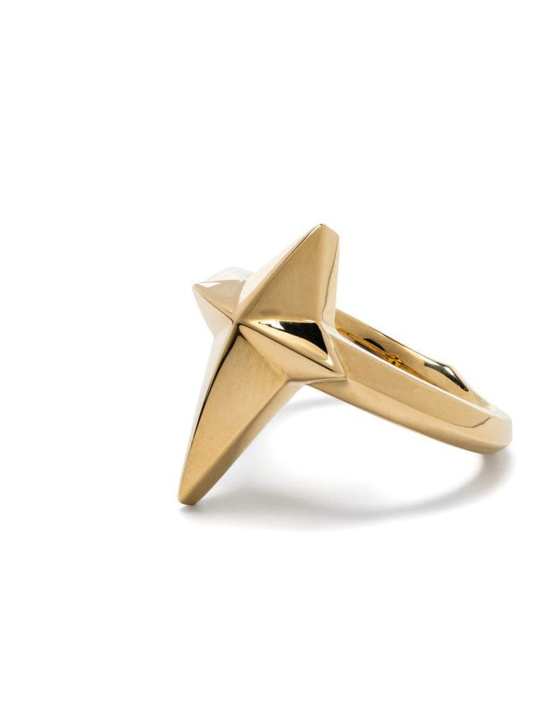 18k Yellow Gold New Cross Onyx Ring