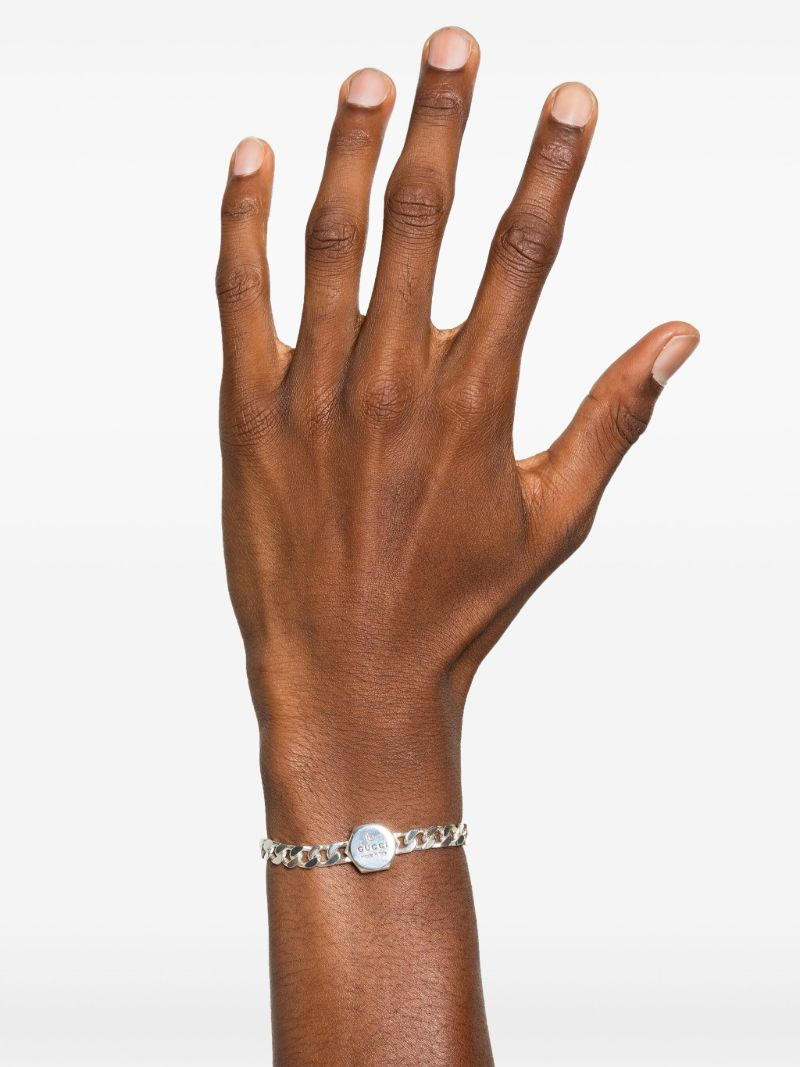 Sterling Silver Logo-engraved Bracelet