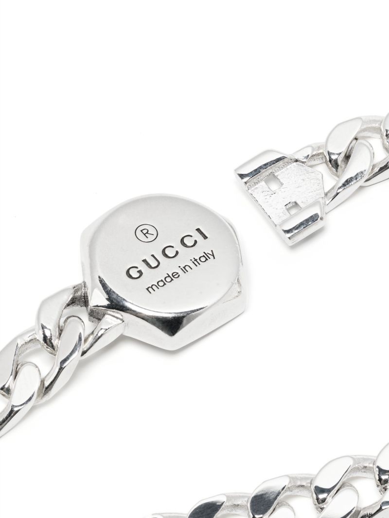 Sterling Silver Logo-engraved Bracelet