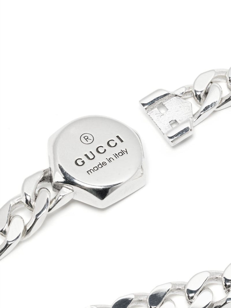 Sterling Silver Logo-engraved Bracelet