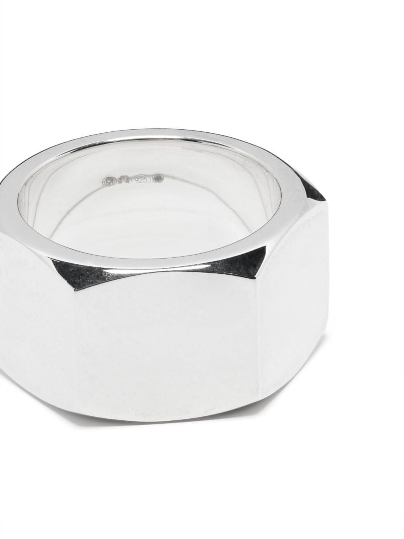Sterling Silver Logo-engraved Ring