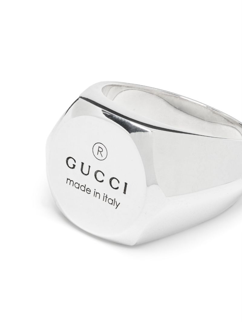 Sterling Silver Logo-engraved Ring