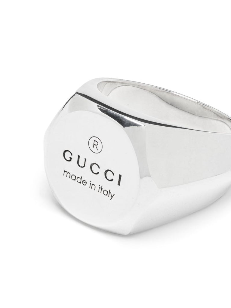 Sterling Silver Logo-engraved Ring