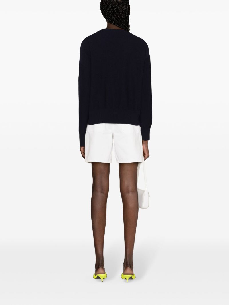 Blue Logo Embroidered Sweater