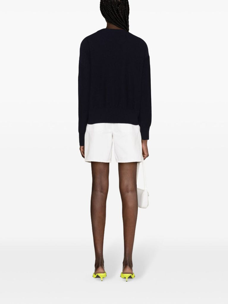 Blue Logo Embroidered Sweater