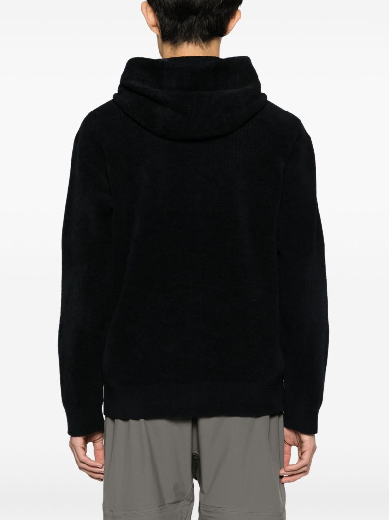 Black Fusion Chenille Zip-up Hoodie