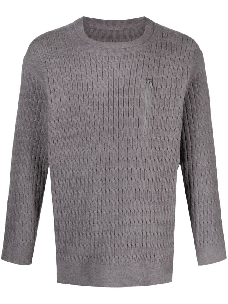 Grey Fusion Chenille Sweater