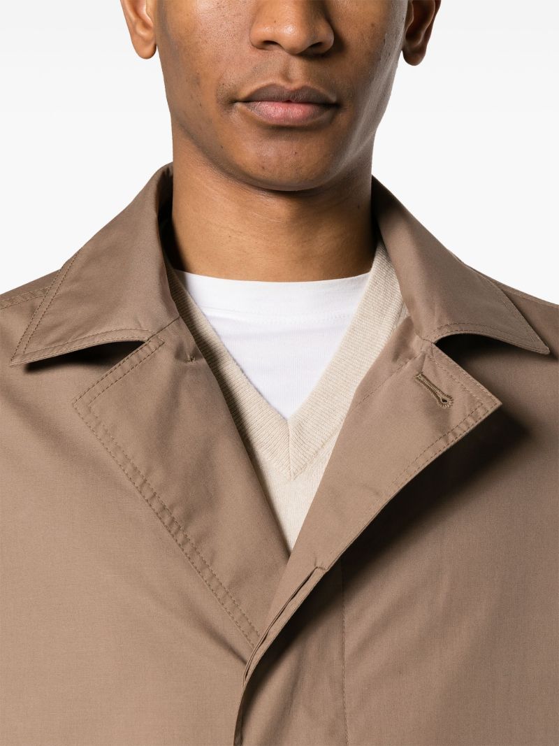 Brown Single-breasted Coat