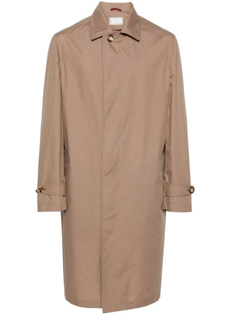 Brown Single-breasted Coat