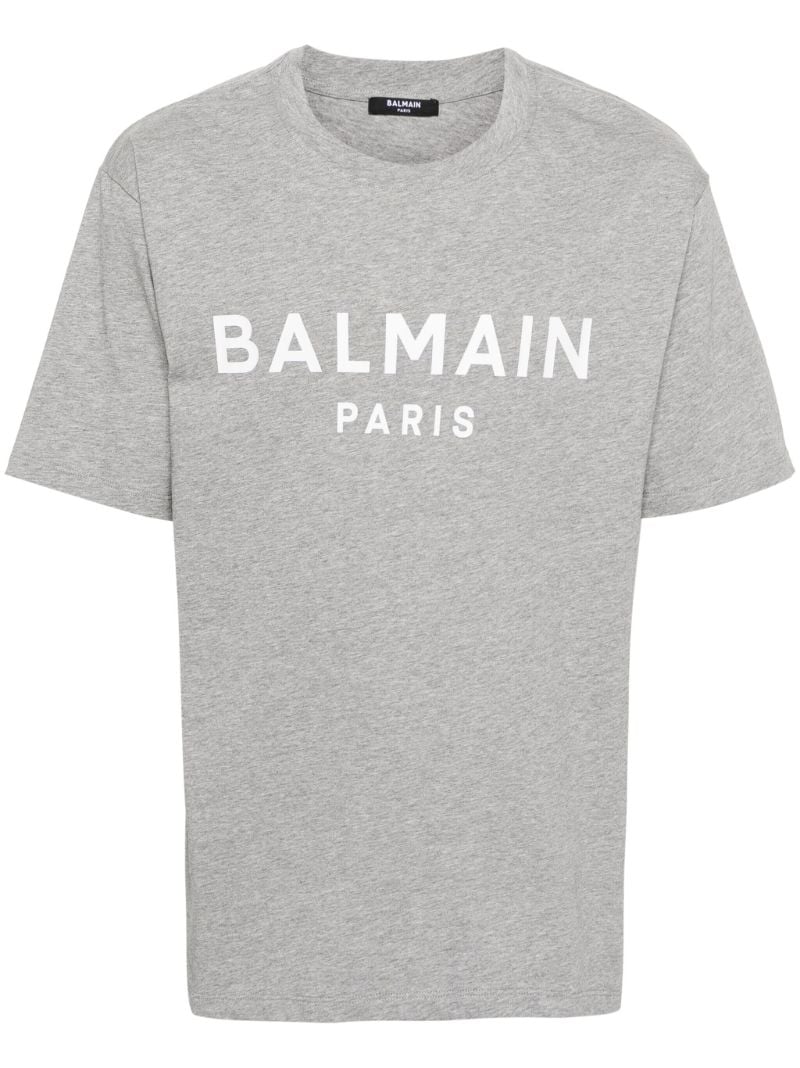 Grey Logo-print Cotton T-shirt