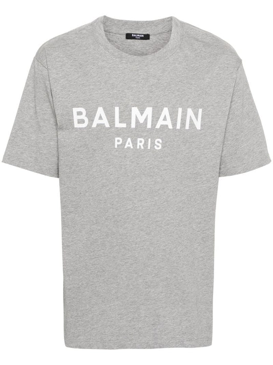 Grey Logo-print Cotton T-shirt
