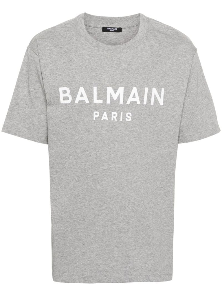 Grey Logo-print Cotton T-shirt