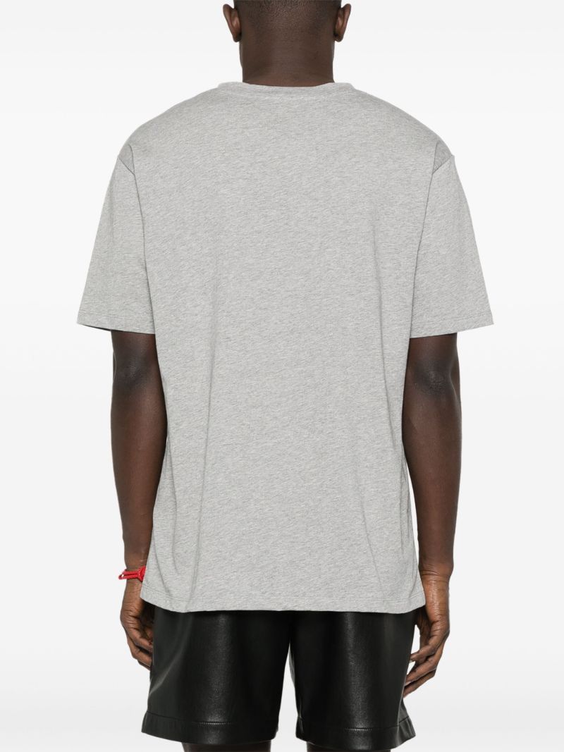 Grey Logo-print Cotton T-shirt