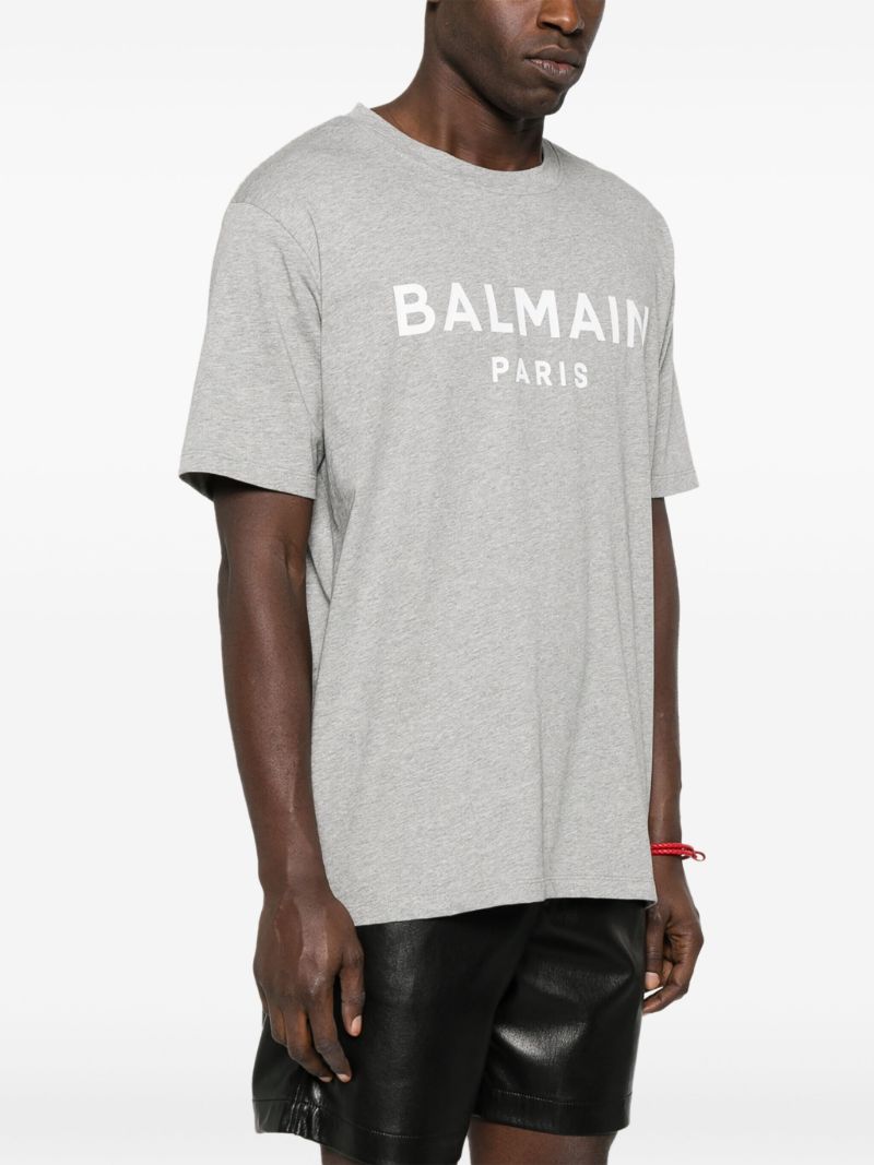 Grey Logo-print Cotton T-shirt