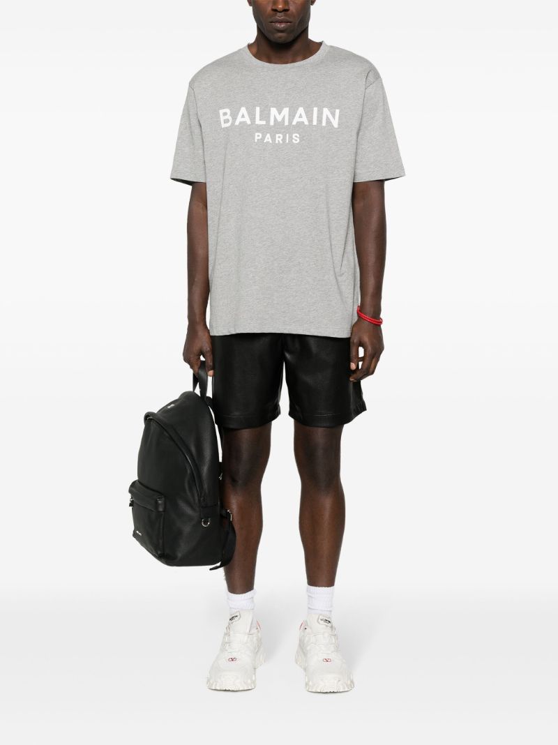 Grey Logo-print Cotton T-shirt