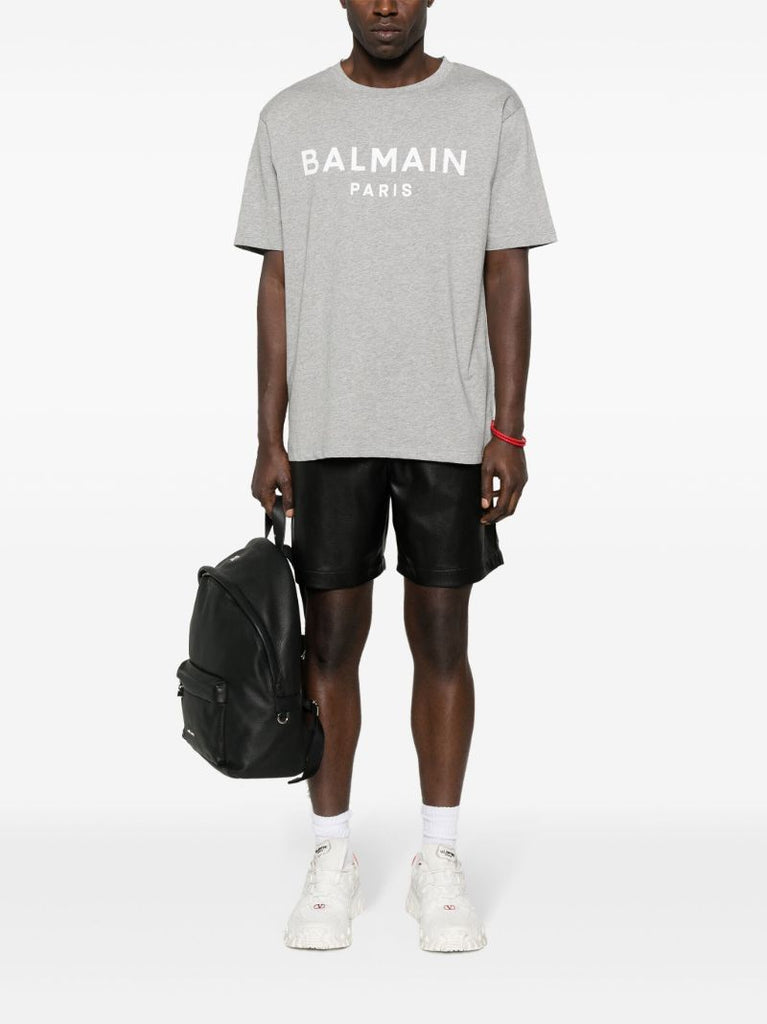 Grey Logo-print Cotton T-shirt