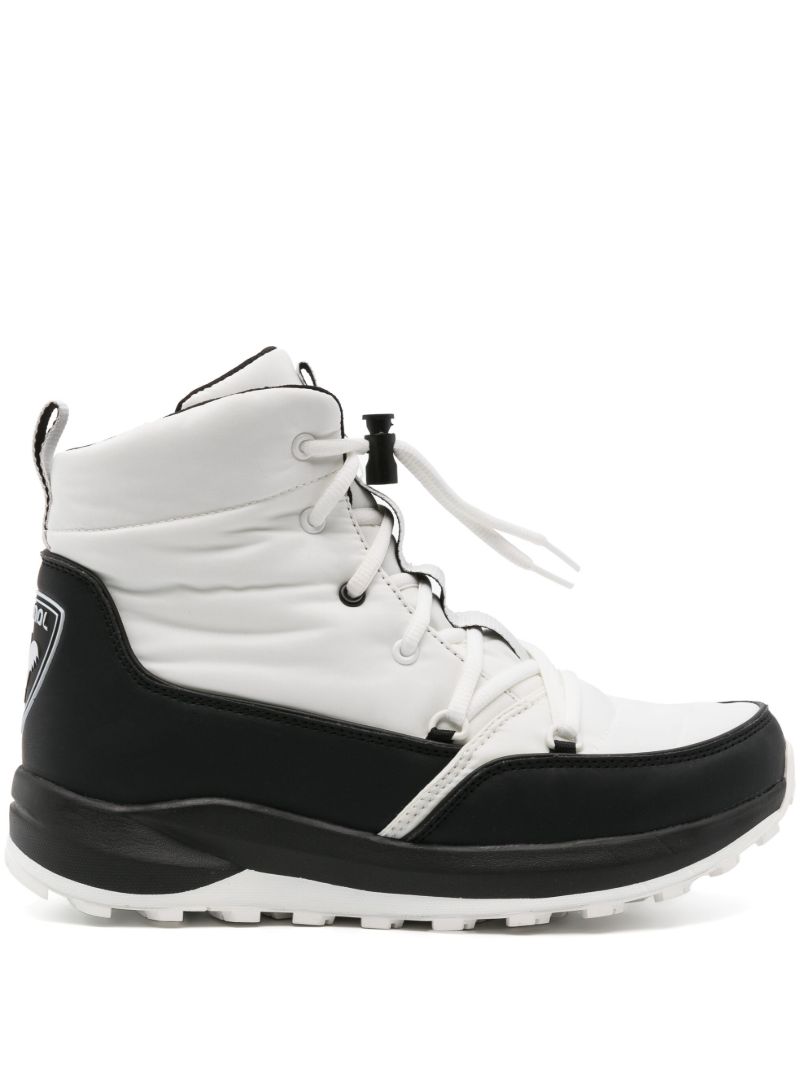 White Podium Padded Snow Boots