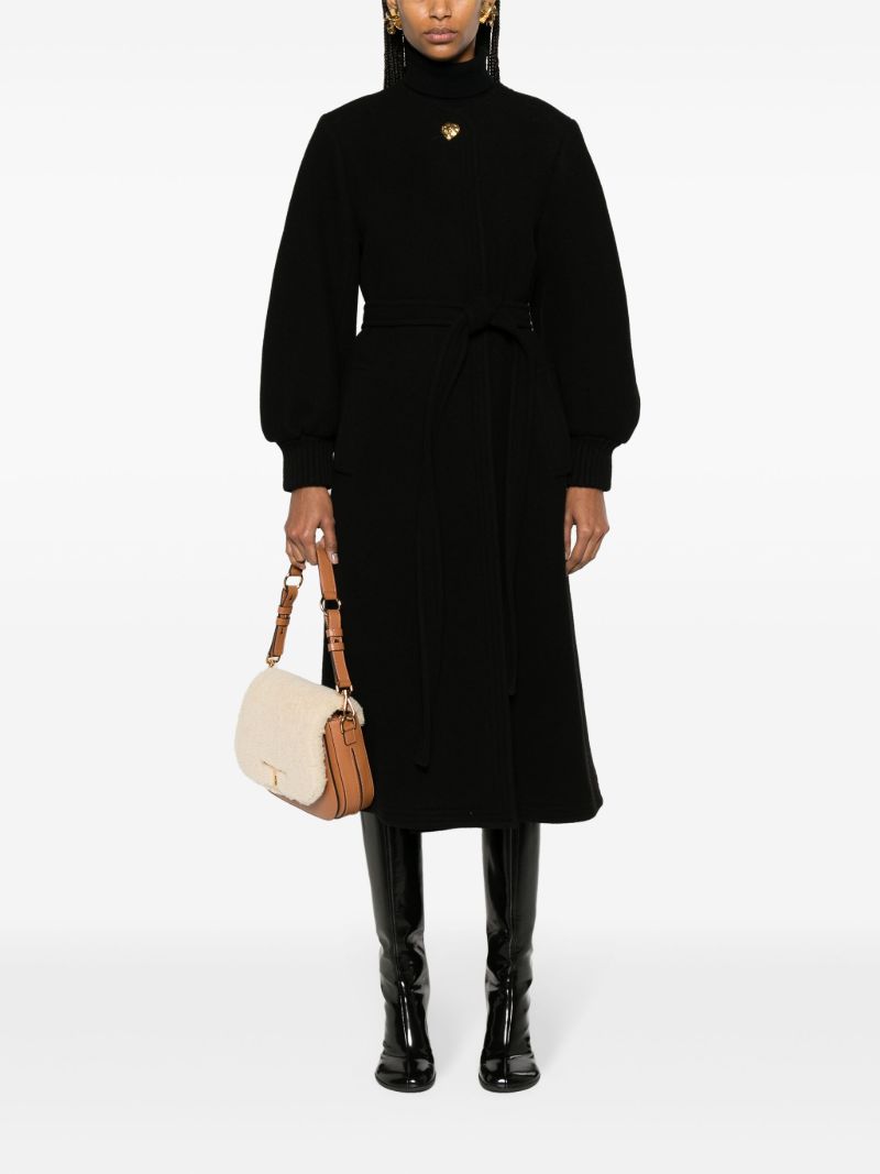 Black Balloon-sleeve Coat