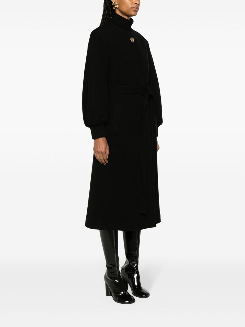 Black Balloon-sleeve Coat