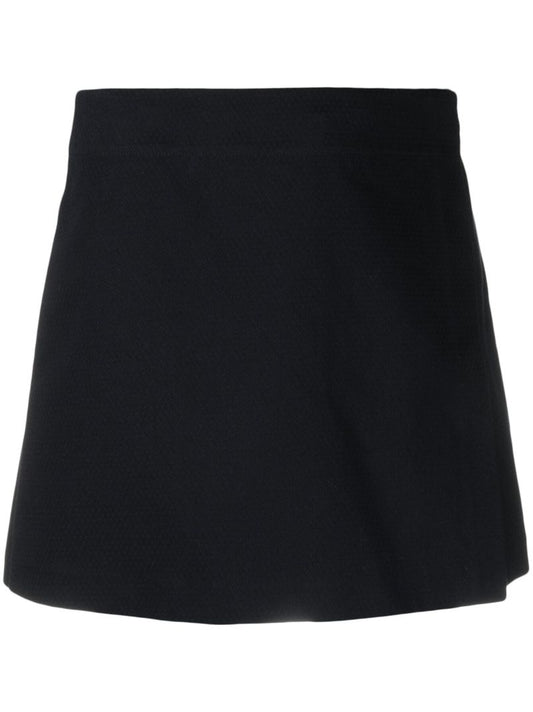 Blue Layered Cotton Skorts