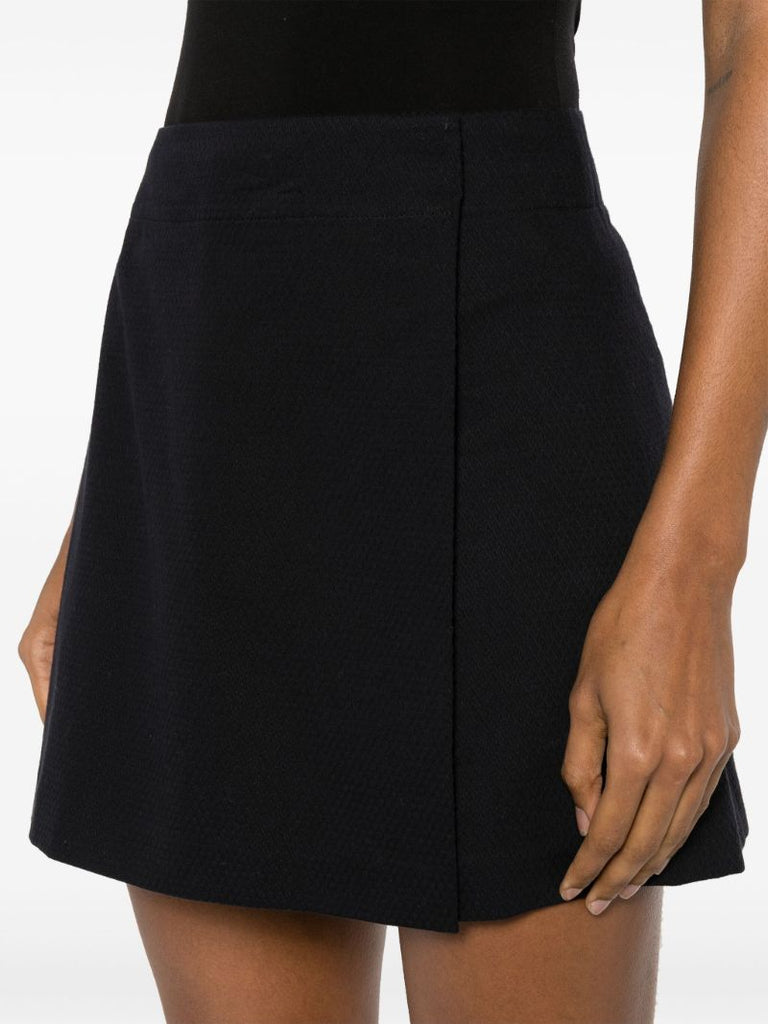 Blue Layered Cotton Skorts