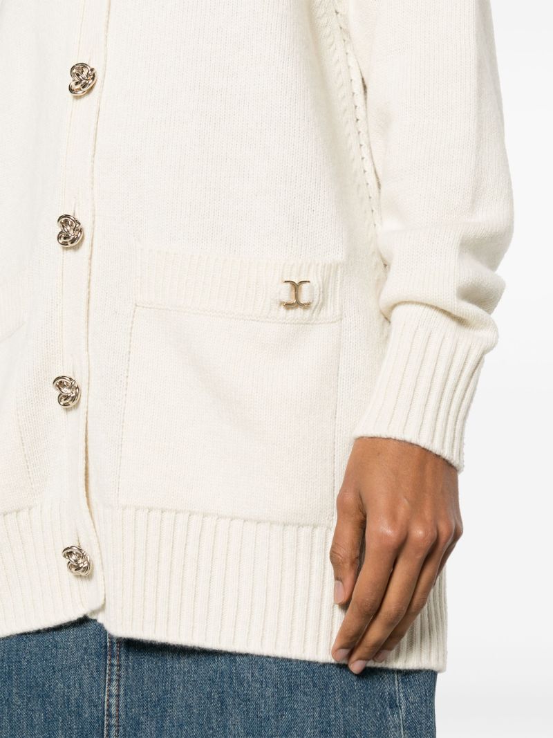 Neutral Generous Cashmere Cardigan