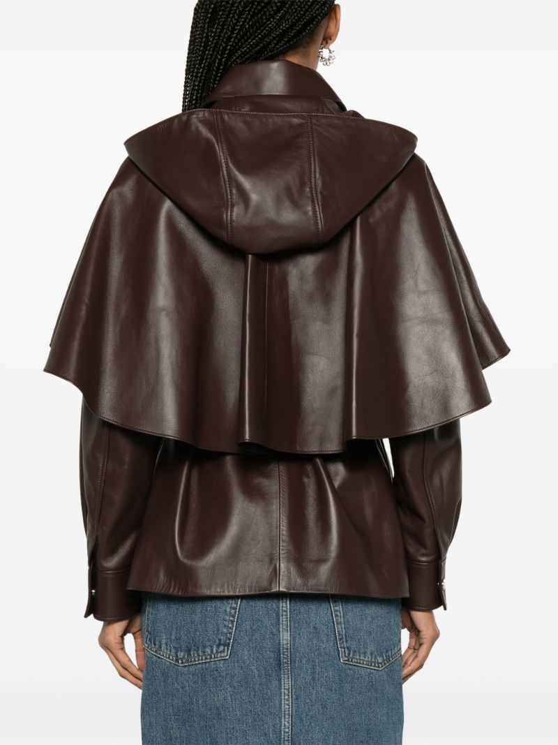 Brown Belted Leather Jacket