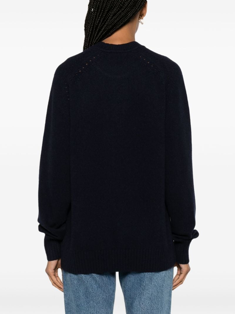 Blue Marcie-plaque Cashmere Sweater