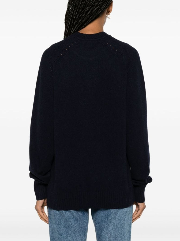 Blue Marcie-plaque Cashmere Sweater