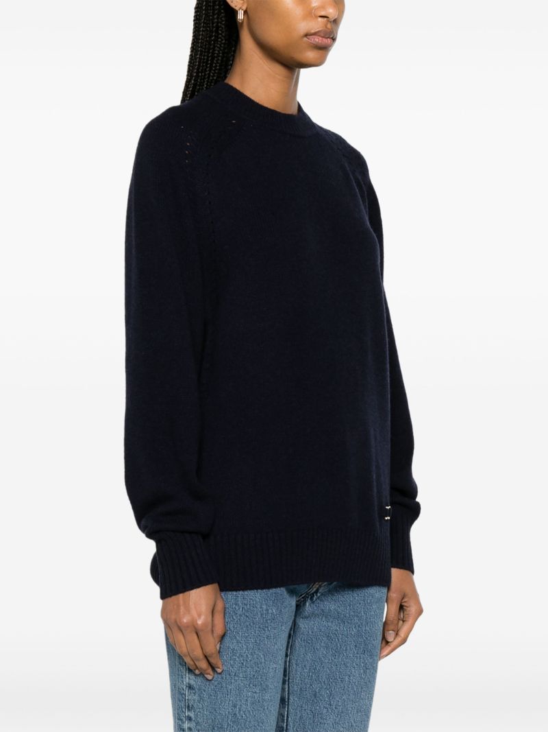 Blue Marcie-plaque Cashmere Sweater