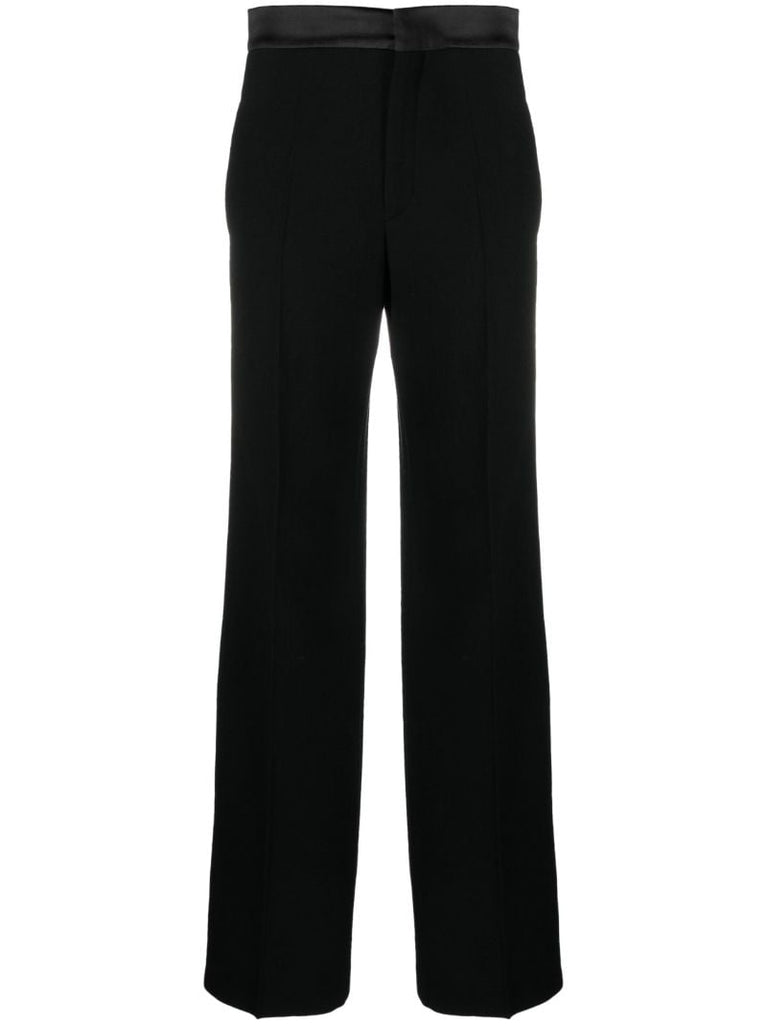 Black Tailored Virgin-wool Trousers