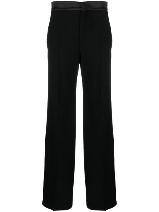 Black Tailored Virgin-wool Trousers