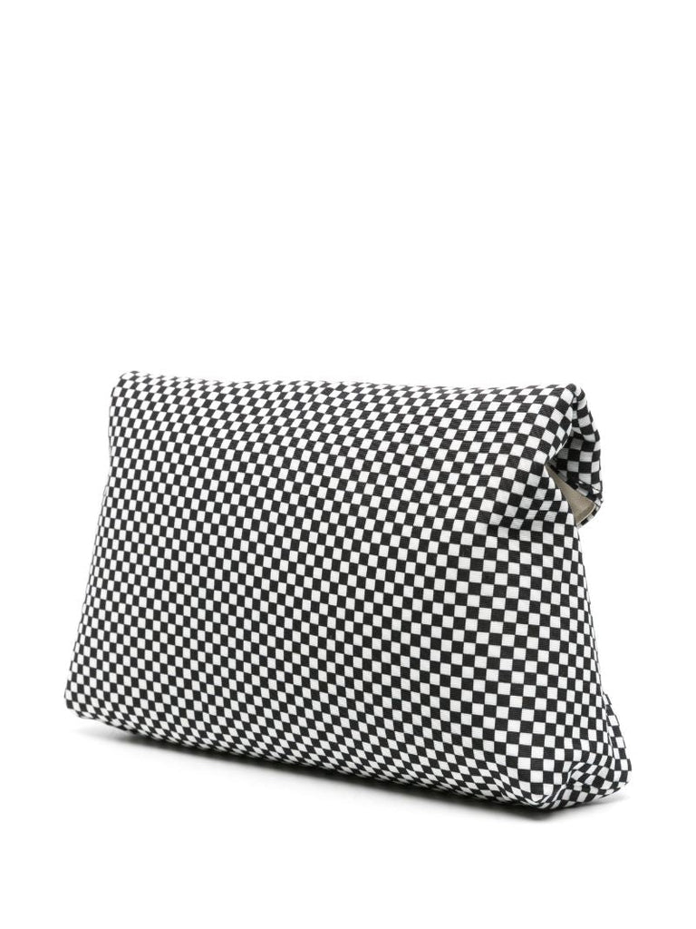 Black and White Checkered Clutch Bag