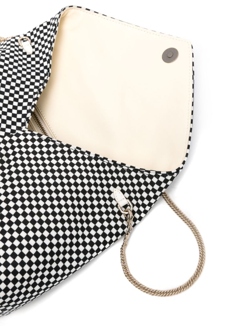 Black and White Checkered Clutch Bag