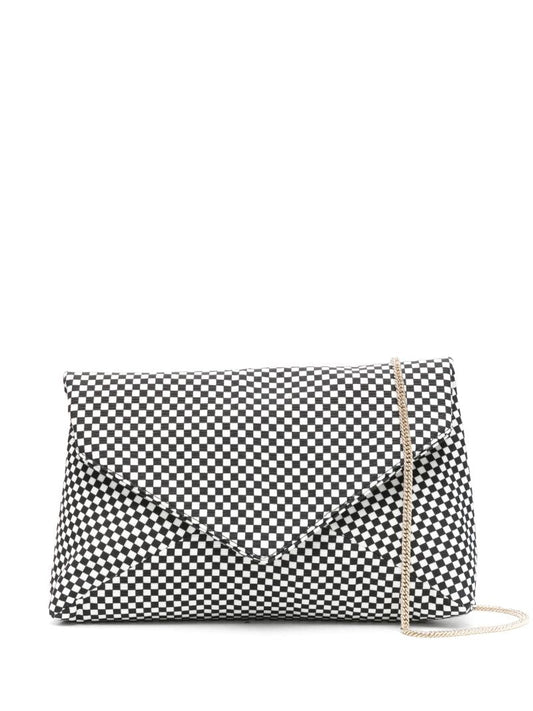 Black and White Checkered Clutch Bag