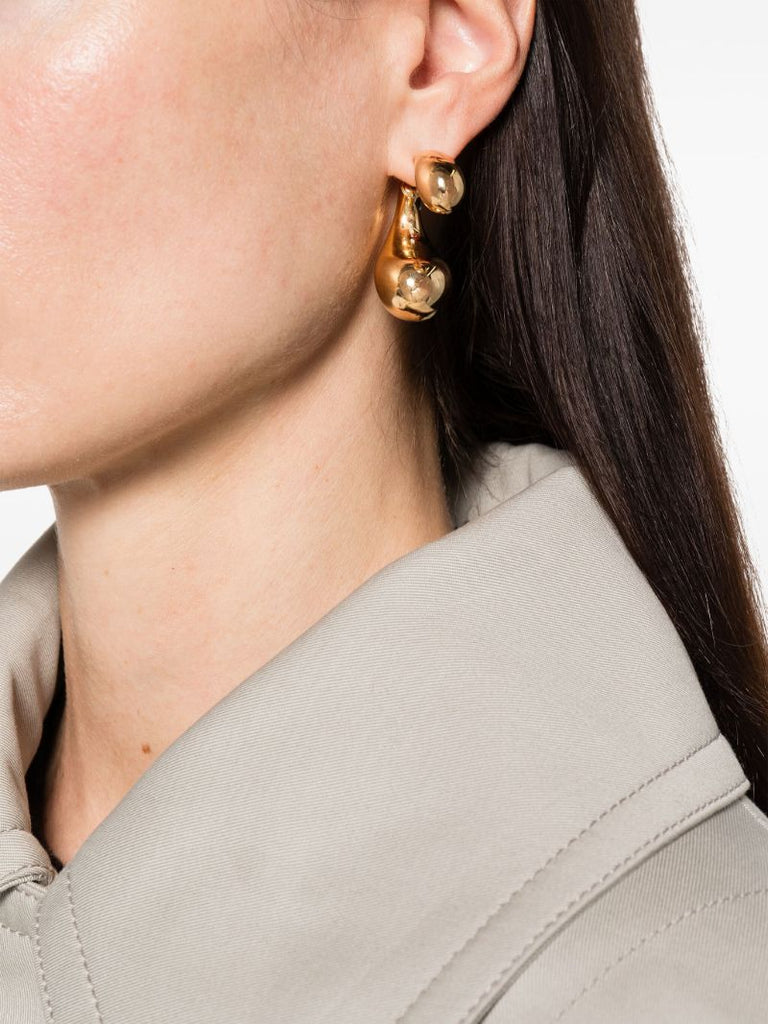 Gold-plated Drop Stud Earrings